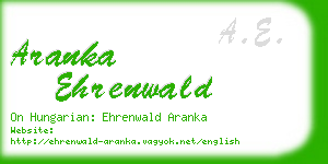 aranka ehrenwald business card